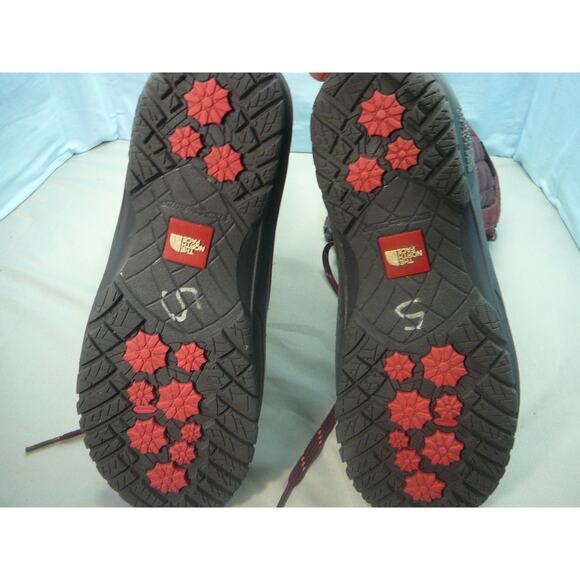 The North Face Burgundy Quilted Thermoball Lace-up Boots SZ 7 - Picture 6 of 9